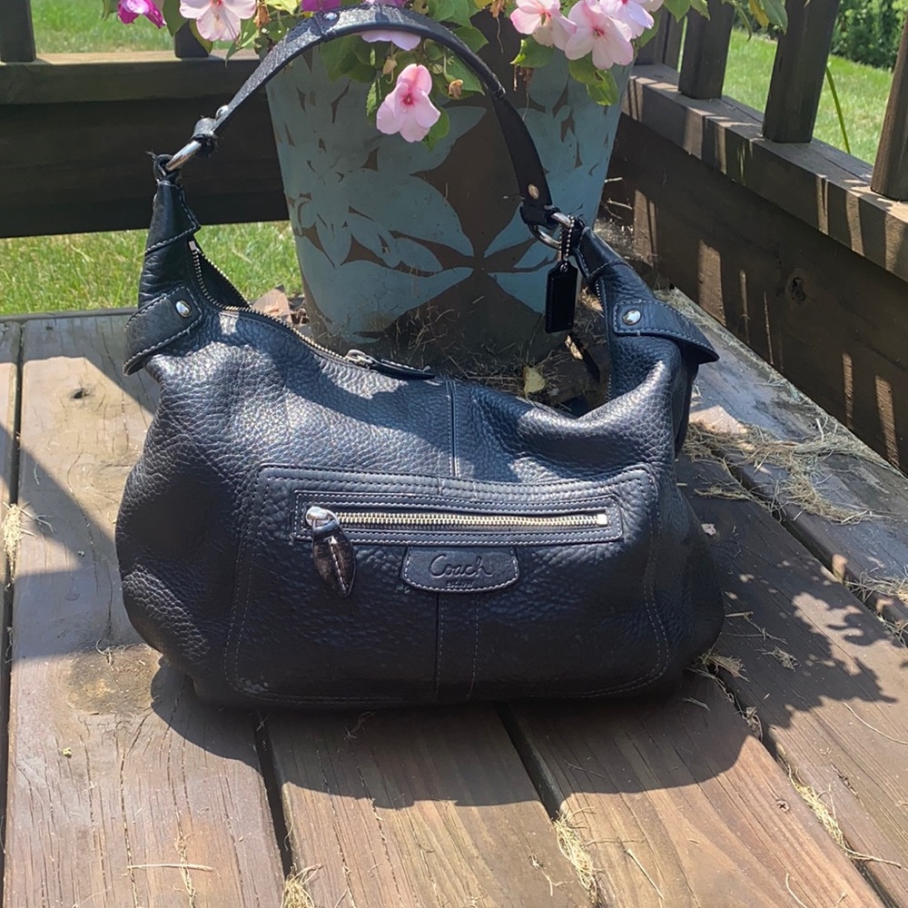 Large shoulder strap coach purse